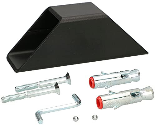 KOTARBAU® Anclaje antirrobo de Alta Seguridad, Anclaje para Cadena o candado, Anclaje de Suelo para bicis o Motos, Anclaje de Pared, 2 Puntos de fijación, Anclaje para Bicicletas o Motos, Negro