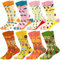 Facefuture Bunte Sock Damen Lustige Socken Mädchen Strümpfe Funny Socks (8 Paar DE808)