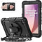 SEYMAC Case for Lenovo Tab M8 4th 8.0 inch 2024 2023 with Screen Protector, Shockproof Case with 360°Rotating Hand Strap/Stand, Shoulder Strap for Lenovo M8 4th TB-300FU TB-301FU, Black
