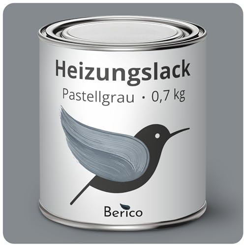 Berico Heizkörperlack - 0,7 Kg - Pastellgrau - BE 400 Heizungslack, Heizungsfarbe, Heizkörperfarbe, Acryllack