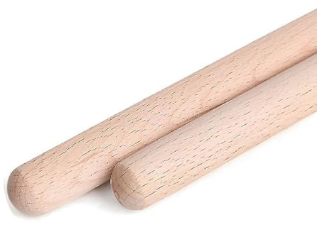 Lot de 2 bâtons de yoga en bois pour gymnastique, fitness et modelage du dos – Taille fine, silhouette attrayante, confortable et sûr