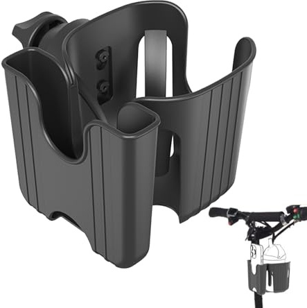 demaxiyad Portavasos para Cochecito, Soporte para Bebidas Ajustable | Organizador extraíble sólido Compatible Andador Silla de Ruedas Rollator Scooter Bicicleta Teléfono