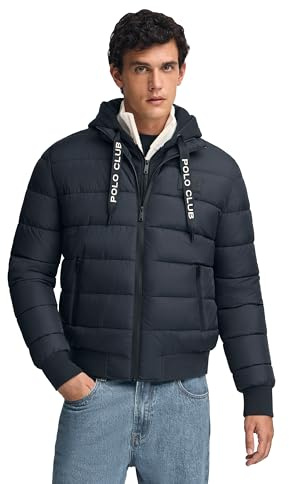 Polo Club Chaqueta Hombre con Cierre de Cremallera en color Azul Marino con logo Regular Fit - Bolsillos