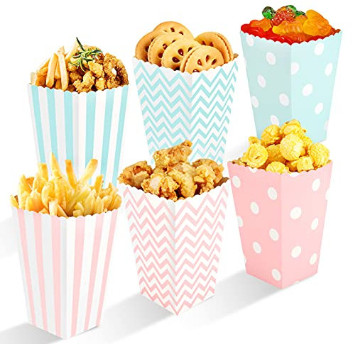 Siumir Scatole di Popcorn 48 PCS Popcorn Contenitori Caramella Contenitore per la Festa di Compleanno di Film Fiesta Compleanno
