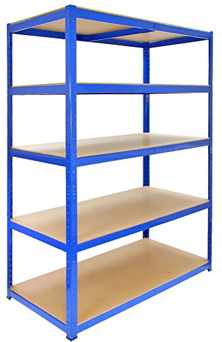 Monster Racking – Etagère Bleu en Acier, Rayonnage sans boulons T-Rax de 120cm x 180cm x 60cm