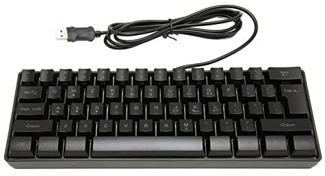 60% Mekaniskt Speltangentbord, Ultratunt RGB bakgrundsbelysning USB trådbundet Tangentbord, 61 Tangenter Ergonomiskt Tangentbord,Kompakt Tangentbord för Gaming