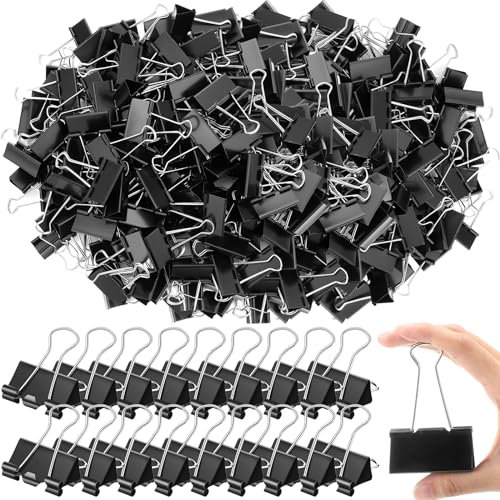 Jetec 200 Pcs Extra Large Binder Clips 2 Inch Binder Clips Bulk, Black