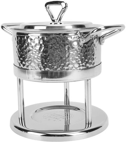 Fornello a Fuoco Singolo, Pentola a Fuoco Singolo in Acciaio Inossidabile per Pentole Calde Fornello da Campeggio per Dal Design Compatto Scalda Alimenti