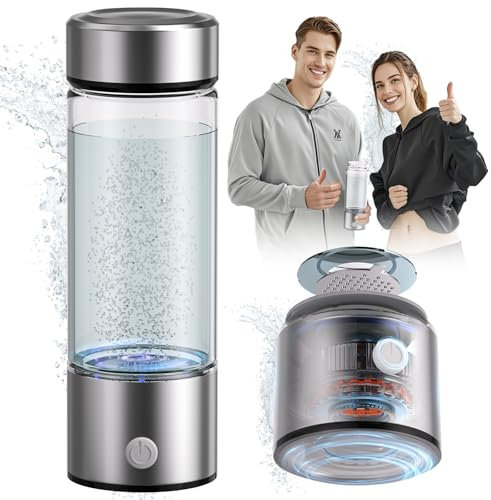 IUHFSIFS Neuer Wasserstoff Wasserflasche【SPE-Technologie der zweiten Generation】3000PPB Hydrogen Water Bottle Mit TOP SPE PEM-Technik, Wasseraufbereitung in 3 Minuten 450M