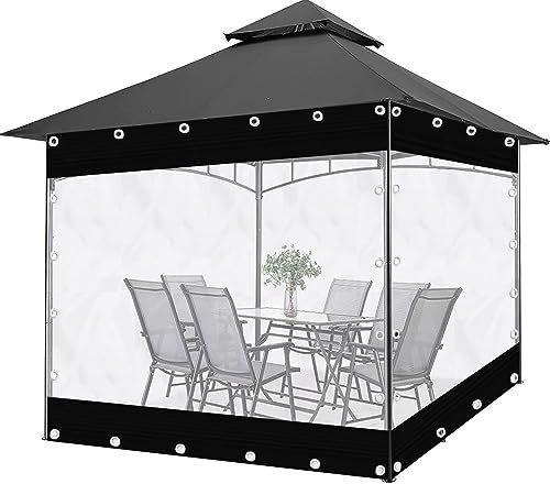 Tende in vinile nere impermeabili per esterni con occhielli facili da installare tende termiche per garage tende divisorie in PVC 2,2 x 3,3 m