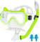 Taucherbrille Kinder, Schnorchelset Kinder mit 180° Anti-Fog Panorama-Weitblick Tauchmaske und Dry Schnorchel Schnorcheln Set Schwimmbrille geeignet für Kinder Geschenk