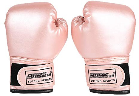 Guantes de Boxeo para niños, Cuero de PU, Guantes Transpirables de Muay Thai, Guantes de Taekwondo para niños y niñas, Guantes Entrenamiento para jóvenes, niños 5 a 12 años