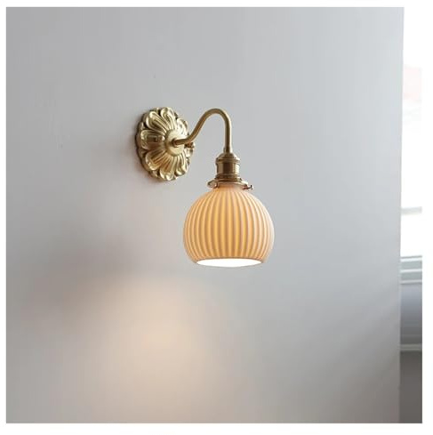 Interruttore per Luce da Parete a LED in Vetro, Decorazione per la casa, Illuminazione per Interni, Soggiorno, Camera da Letto, Lampada da Comodino in Rame