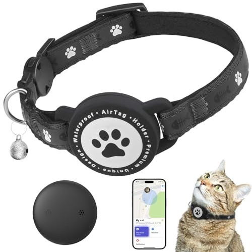 JIARUI SmartTag Collare per gatti – Mini Tracker senza ABO per gatto – D (1 confezione)