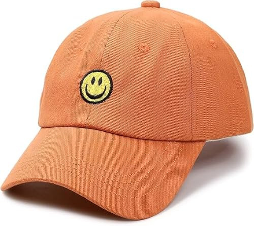Yemlarey Cappellino da baseball per bambini e bambine, regolabile per 4 – 12 anni, Colore: arancione., Taglia unica