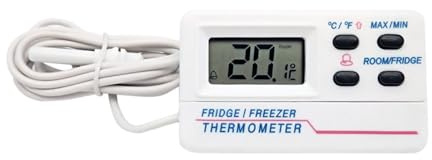 Monitor digitale della temperatura per congelatore con display LCD chiaro, batteria a lunga durata, fissaggio magnetico per la conservazione degli alimenti, termometro per frigorifero ad alta
