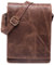LEABAGS Leder Umhängetasche Herren & Damen I Messenger Bag mit Schultergurt I Schultertasche I Arbeitstasche I Tragetasche I Handtasche I Echtleder Tasche I Vintage Cognac