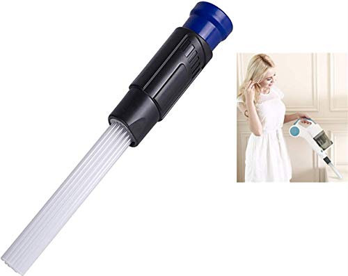 Dust Brush Cleaner,Dust Brush Vacuum Cleaner Dirt Remover Universal Vacuum Attachment Cleaning Tool for Flexible Tube Cleaning Tool for Car,Corners, Pets, Drawers,Air Vents,Home (Blue)