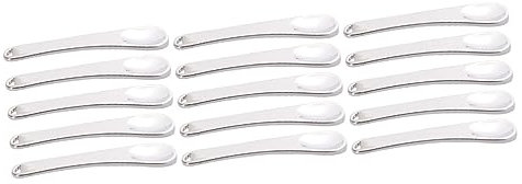 Beaupretty 15 Piezas De Metal Crema Espátula Mini Cucharas Cosméticas Cuchara Facial Cuidado De La Piel Espátula Facial Herramientas Faciales Para El Cuidado De La Piel Aplicador Facial