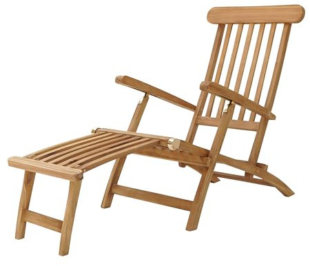 AXI Costa Liegestuhl aus Teak Holz | Deckchair Gartenliege aus Teakholz mit verstellbarer Rückenlehne - 4 Positionen | Sonnenliege für Draußen / Garten
