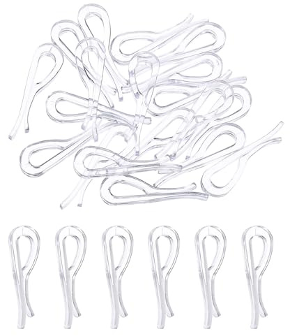 QUARKZMAN 30 Pz 1,48 Pollici Clip a Forma di U Alligatore, Clip per Camicie, Mollette per Calzini, Pantaloni, Cravatte, Camicie, Abiti, Trasparenti