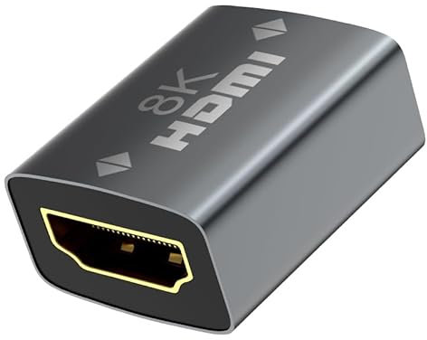 vgggrd 8K HDMI Kupplung Adapter, HDMI Verbinder 2.1 Buchse auf Buchse Kompatibel mit 8K@60Hz/ 4K@120Hz UHD 1080p für PC-Laptop, DVD-Player, Projektor, LCD, LED Display