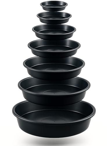 Round Black Plastic Plant Pot Saucer Tray – Multiple Sizes (18–60cm) & Pack Options – Durable Drip Trays for Indoor Outdoor Use (Ø60cm, 1, Piece)