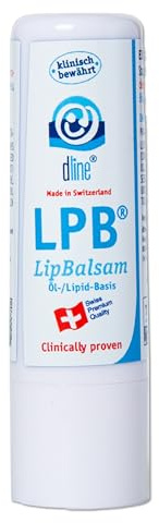 dline LPB-LipBalsam 5ml, Lippenbalsam - Lippenpflege - Lippenpflegestift mit Aloe vera, Bisabolol, Sheabutter, Jojobaöl | Lip Balm gegen trockene, wunde, spröde Lippen | für Kinder, Frauen, Männer