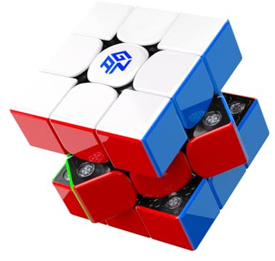 GAN V100 Maglev Speed Cube 3x3 Magnétique, Cube Magique Positionnement Omnidirectionnel, Cube De Vitesse Magnétique 64g Léger, Casse Tête Adulte Enfant, Surface Intérieure Noire 55mm(Version UV)