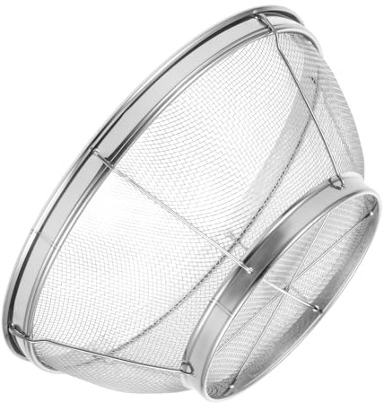 Amosfun Passoire en Acier Inoxydable 22 Micro Maille, Grand Panier D'égouttage Stable pour Laver Riz, Fruits et Légumes, Égouttoir la Cuisine Polyvalent et Hygiénique, 1 Pièce