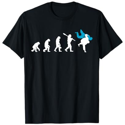 Leidenschaft Judo Stylez Evolution Judoka Retro Geschenk T-Shirt, Herren, Schwarz, S, Kurzarm, Judo-T-Shirt