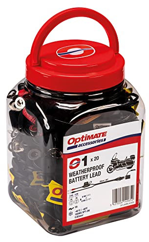OptiMate Cable O-01- Premium Powersport witterungsbeständiges Dauerkabel für Batterien, O1JARBLACK x20