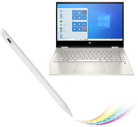 Stylus Pens for HP Pavilion X360 Convertible 14, Active Stylus Electronic Pens Compatible with HP Pavilion X360 Convertible 14,Good for Sketching and Note-Taking Pens with Type-C Rechargeable,White