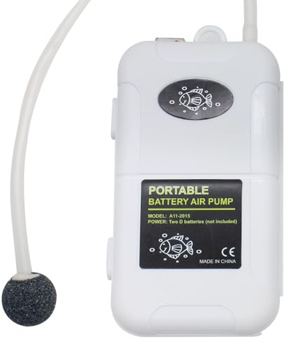 YQMIGU Small Air Pump for Fish Tank 6 Gallons, Aerator for Bait Bucket,Bubbler Stones for Aerator, Bait Bucket Air Pump,Quiet Voice, Suitable for Tropical Fish Enthusiasts and Fishing Enthusiasts
