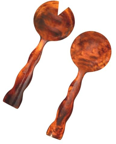 Folkulture Resin Salad Servers, Set of 2, (12) Resin Serving Spoons