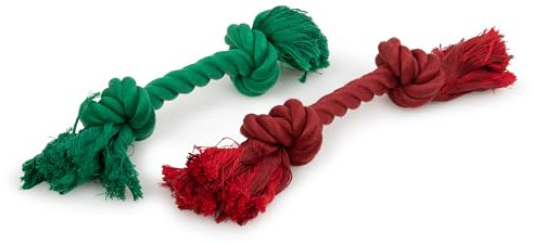 Petface Rope Knots Christmas Dog Toy, 2 Rope Knots Included (Pack of 1)