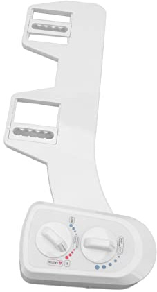 KIMISS Accesorio de Inodoro para bidé No Eléctrico con Boquillas Dobles, bidé Autolimpiante con Presión de Agua Ajustable para Inodoros Estándar de Dos Piezas