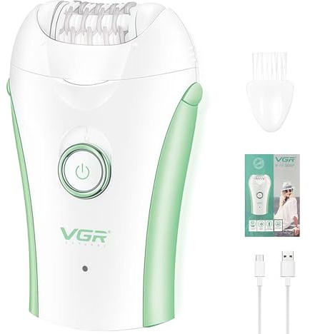 Epilators Hair Removal for Women, Glabrouse Skin Facial Hair Removal, Facial Hair Epilator with Eyebrow Trimmer for Women Face Sensitive Skin for Bikini, Face, Arm, Legs, Armpits, Green