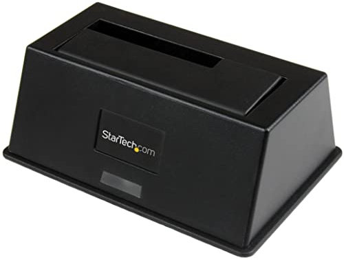 StarTech.com Single Bay USB 3.0 to SATA Hard Drive Docking Station, USB 3.0 (5 Gbps) Hard Drive Dock, External 2.5/3.5 SATA I/II/III HDD/SSD Docking Station, Top-Loading Hard Drive Bay (SDOCKU33BV)