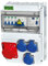BAUSTROMVERTEILER WANDVERTEILER KOMPLETT VERDRAHTET 32A 16A 230V MIT CEE DOSE ZÄHLER IP65, 4. 1x16a 3x230v MIT LS+FI