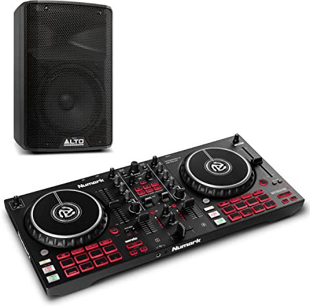 Numark Mixtrack Pro FX y Alto Professional TX308, Controlador DJ de 2 secciones para Serato DJ con mezclador DJ y Altavoz autoamplificado de 350 W con woofer de 8 para DJ