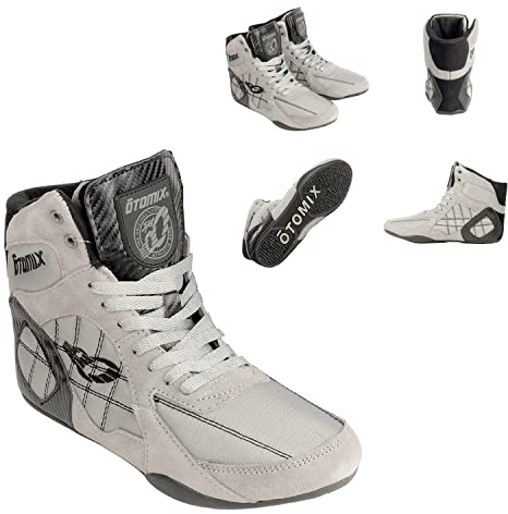 Otomix Ninja Warrior Gym Workout Boxskor Herrar High-Top Platta undersidor Professionella olympiska stövlar för tyngdlyftning, bodybuilding, marklyft, brottning, powerlifting