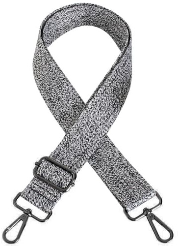 Fickrem bred 3,8 cm axelrem med karbinhake, justerbar axelrem längd 78–140 cm ersättning axelrem för handväskor för gör-det-själv väsktillbehör axelväskor, pistolspänne, svart