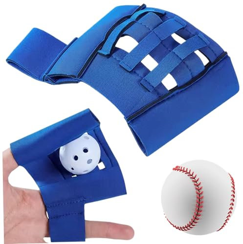 Mini-Baseballhandschuh für Baseball & Softball, Baseball-Trainingshandschuh für Kinder, Erwachsene, Teenager, 3,5 x 5,7 Zoll Blau Farbe Baseball-Handschuh am Finger, um Golfkugeln zu fangen