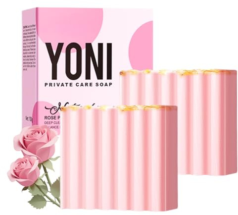 2PCS YONI Soap Bar for Women-Ph Balance Feminine Wash,Rose Body Wash for Feminine Intimate,Rose Body Odor Soap,Moisturizing,Eliminates Odor,Shower Soap Bar,Take Care of Your Health