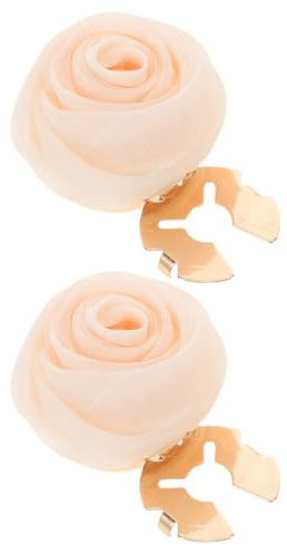 VALICLUD Gemelos para Camisa Diseño Floral Elegante Cubiertas de Botones de Boda Desmontables en Tela y Metal Pack de 2 Piezas para Ropa Formal y Eventos Casuales