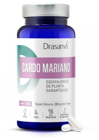Cardo Mariano Drasanvi | Silimarina 200 mg | Detox Hígado | 30 Cápsulas