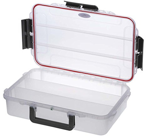 Plastica Panaro - Valigetta Pesca MAX004T Trasparente della Linea Max Grip per Proteggere e Organizzare l'Attrezzatura da Pesca, Dimensioni Esterne 350 x 230 x H86 mm