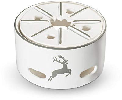 Gmundner Keramik Manufaktur 0319titg14 Ciervo Gris calientaplatos, diámetro 14 cm