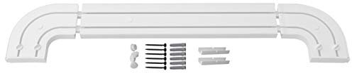 1-2- läufig Gardinenschiene Vorhangschiene Set Vorgebohrt mit Rundbögen und Montagezubehör 180cm 2-läufig Gardinenschiene